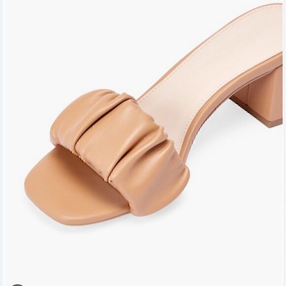 NEW Harper Mule Heeled Sandal Tan  - 8 - Picture 8 of 10